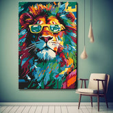 Cool Lion Portrait Painting by Numbers